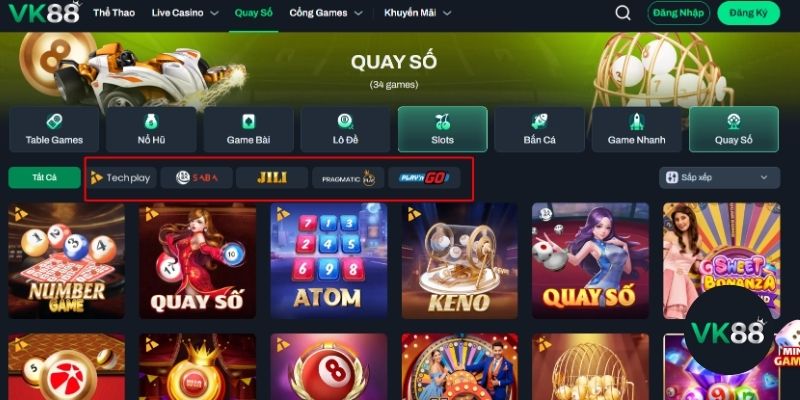 Hợp tác nhà phát hành uy tín giúp VK88 cung cấp game chất lượng